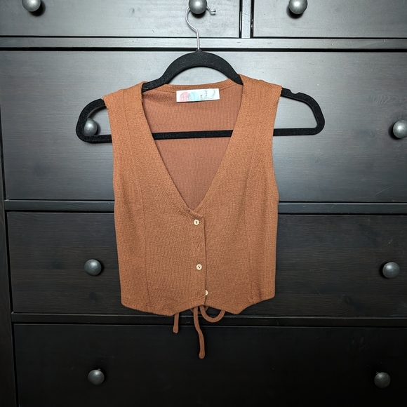*NWOT* Free People Button Up Vest - Picture 2 of 8